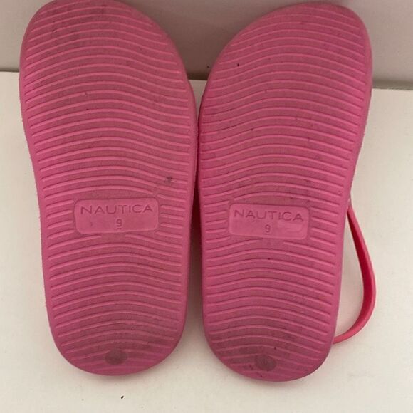 Nautica Girls Slip-On Sling Back Pink Slides Sandals Size 9 - Picture 6 of 8